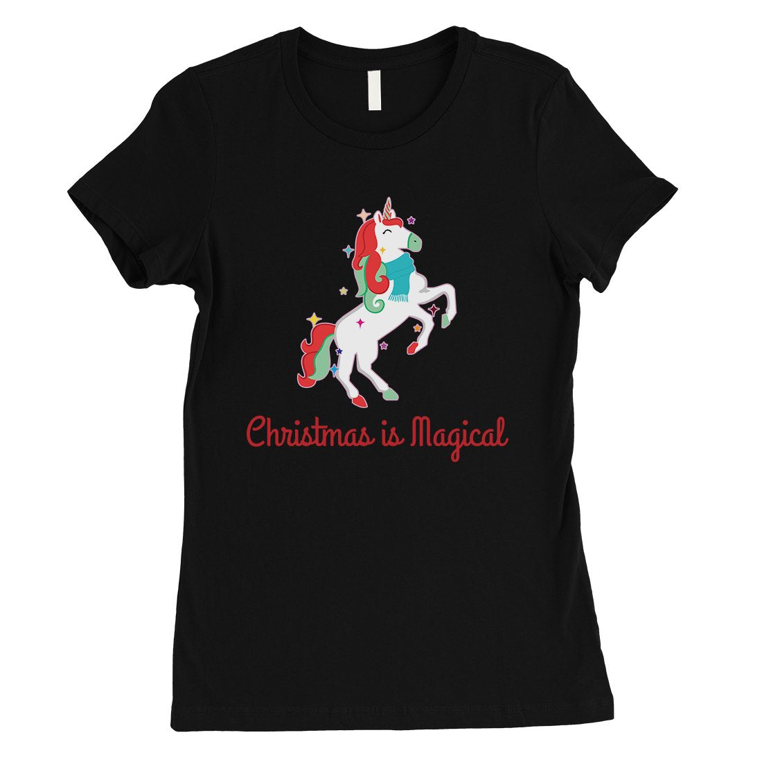 Christmas Magical Unicorn Womens Shirt