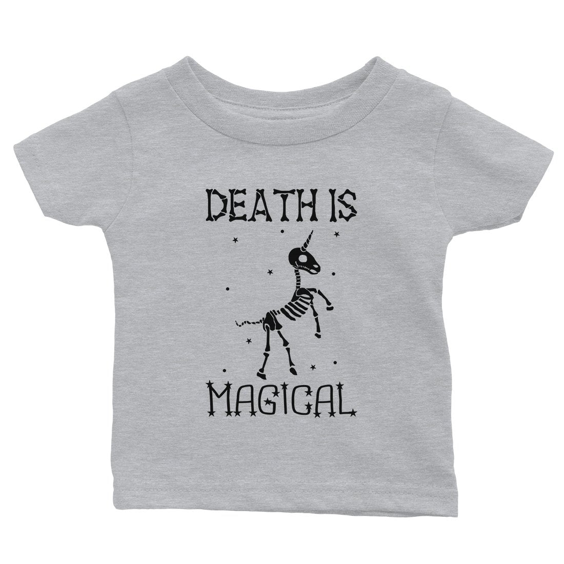 Death is Megical Unicorn Skeleton Funny Halloween Baby Gift Tee