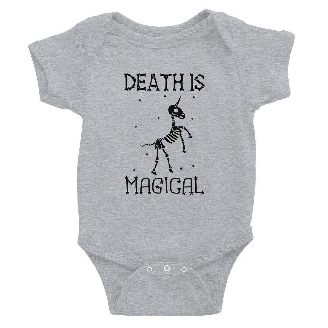 Death is Megical Unicorn Skeleton Halloween Baby Bodysuit Gift