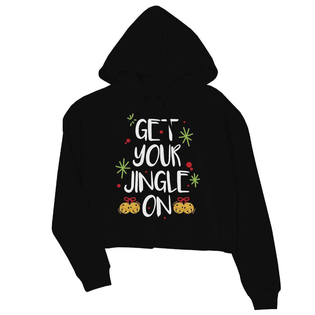 Get Your Jingle On Crop Hoodie