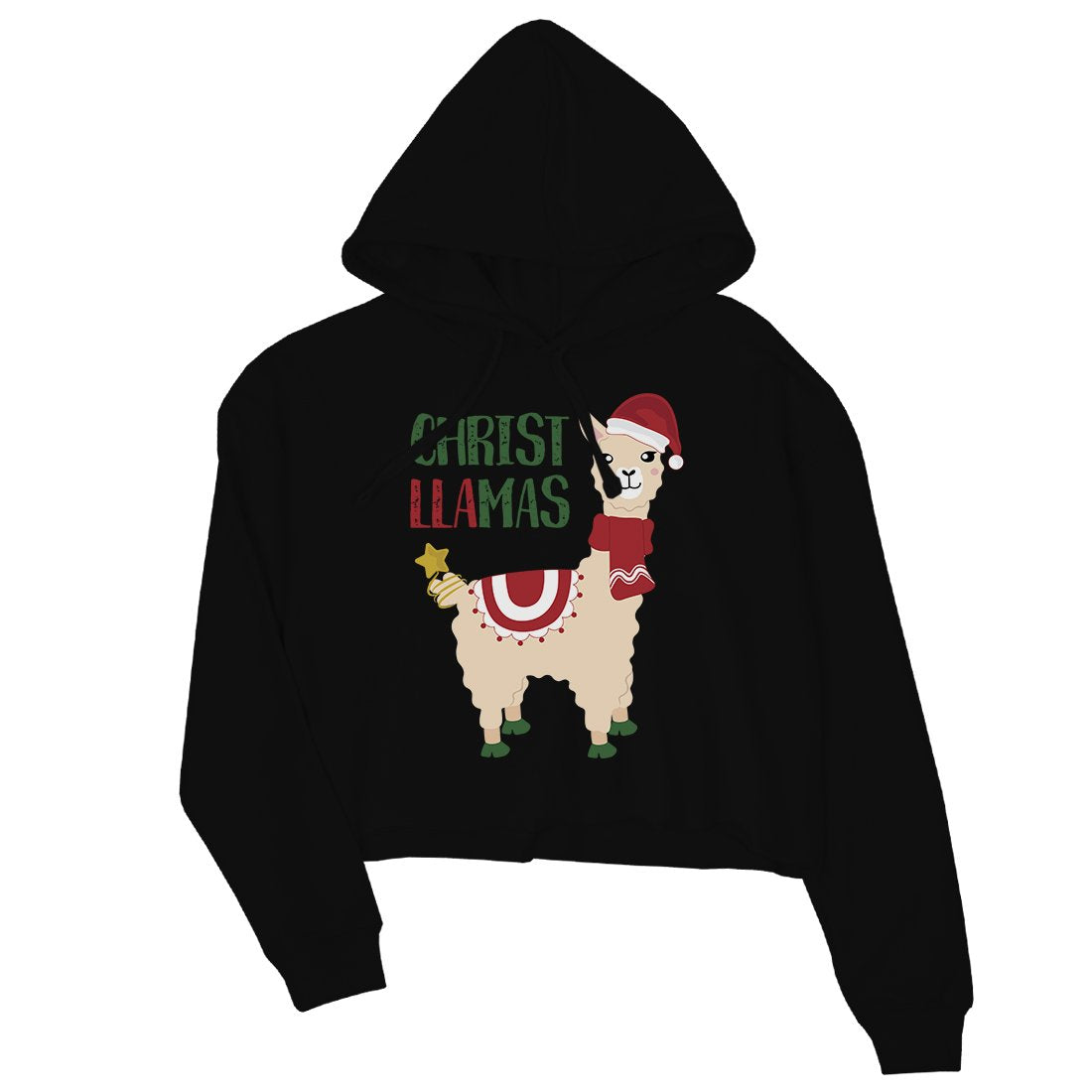 Christ Llamas Crop Hoodie