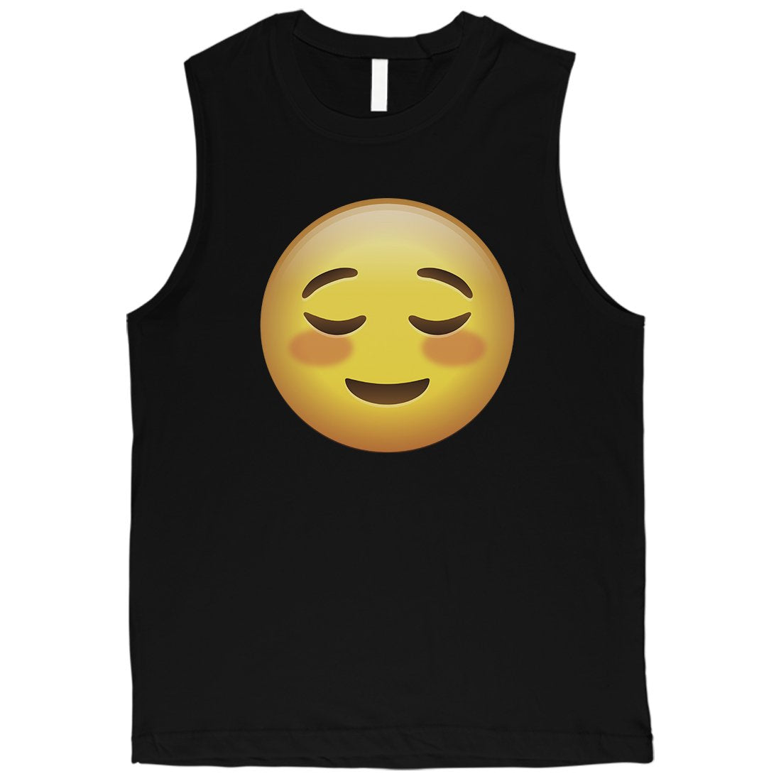 Emoji-Blush Mens Shy Great Awesome Perfect Halloween Muscle Shirt