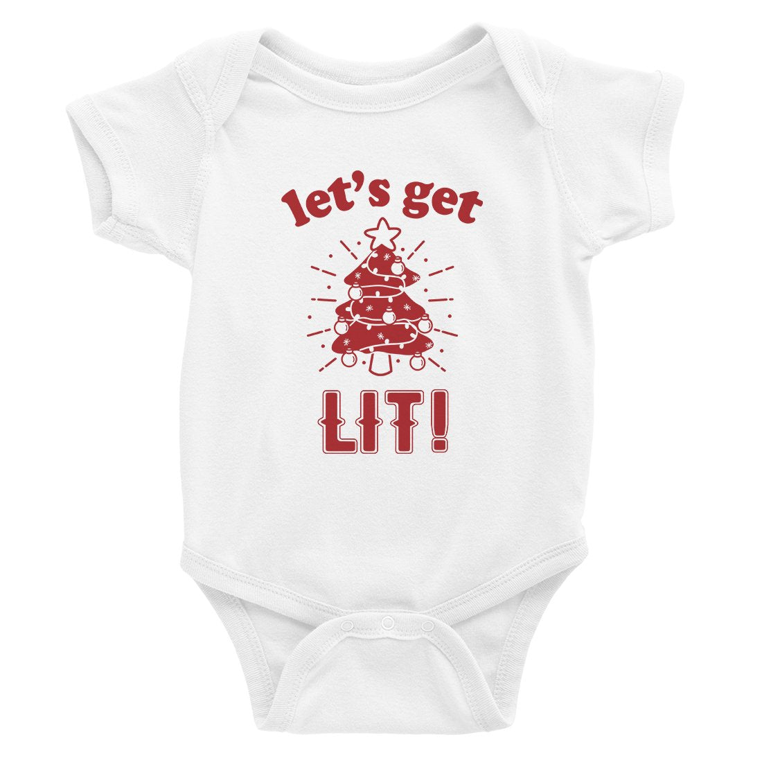 Get Lit Christmas Tree Baby Bodysuit