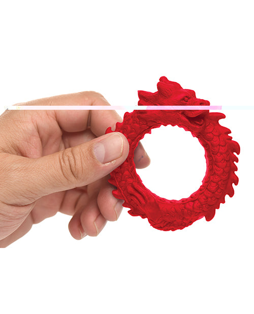 Creature Cocks Rise Of The Dragon Silicone Cock Ring - Red