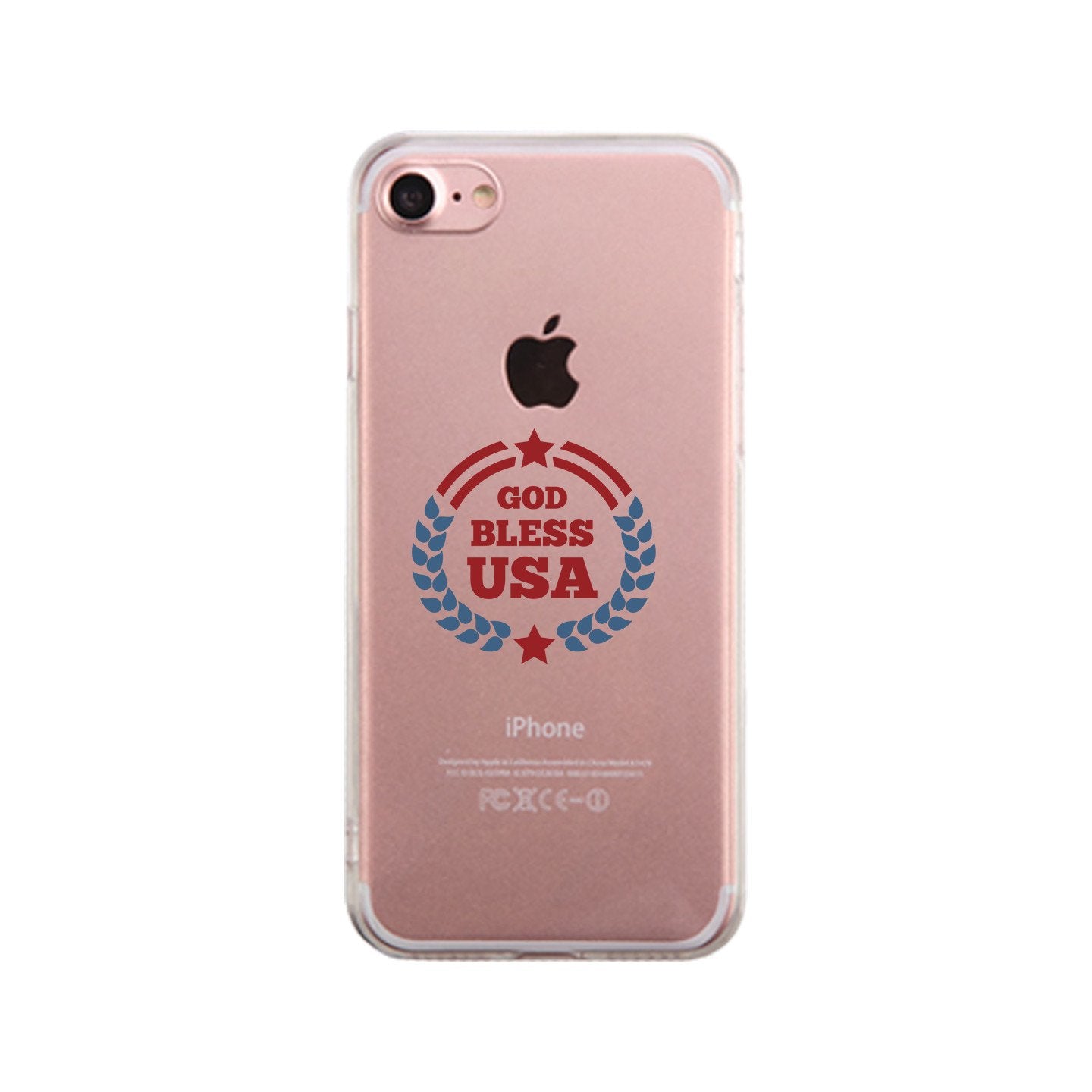 God Bless Usa Clear Phone Case
