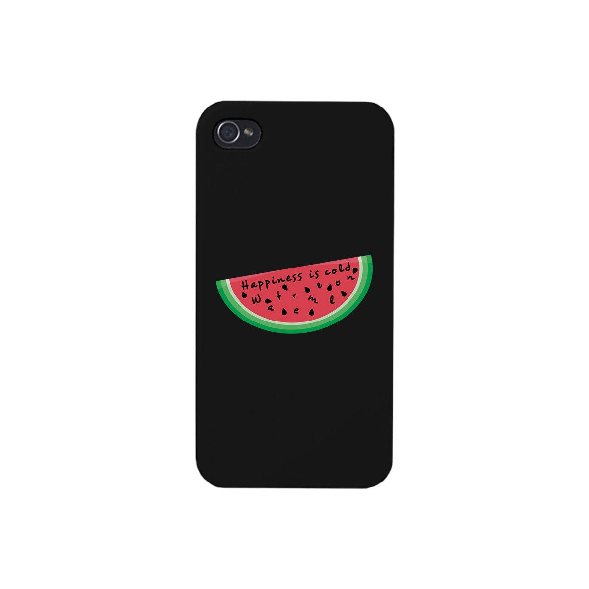 Happiness Is Cold Watermelon Black Phone Case