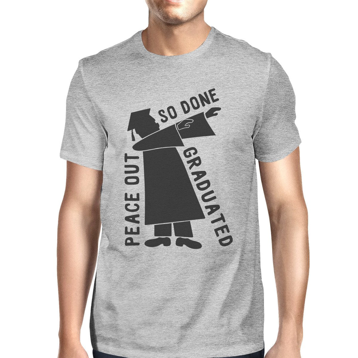 Graduated Dab Dance Mens Grey Shirt