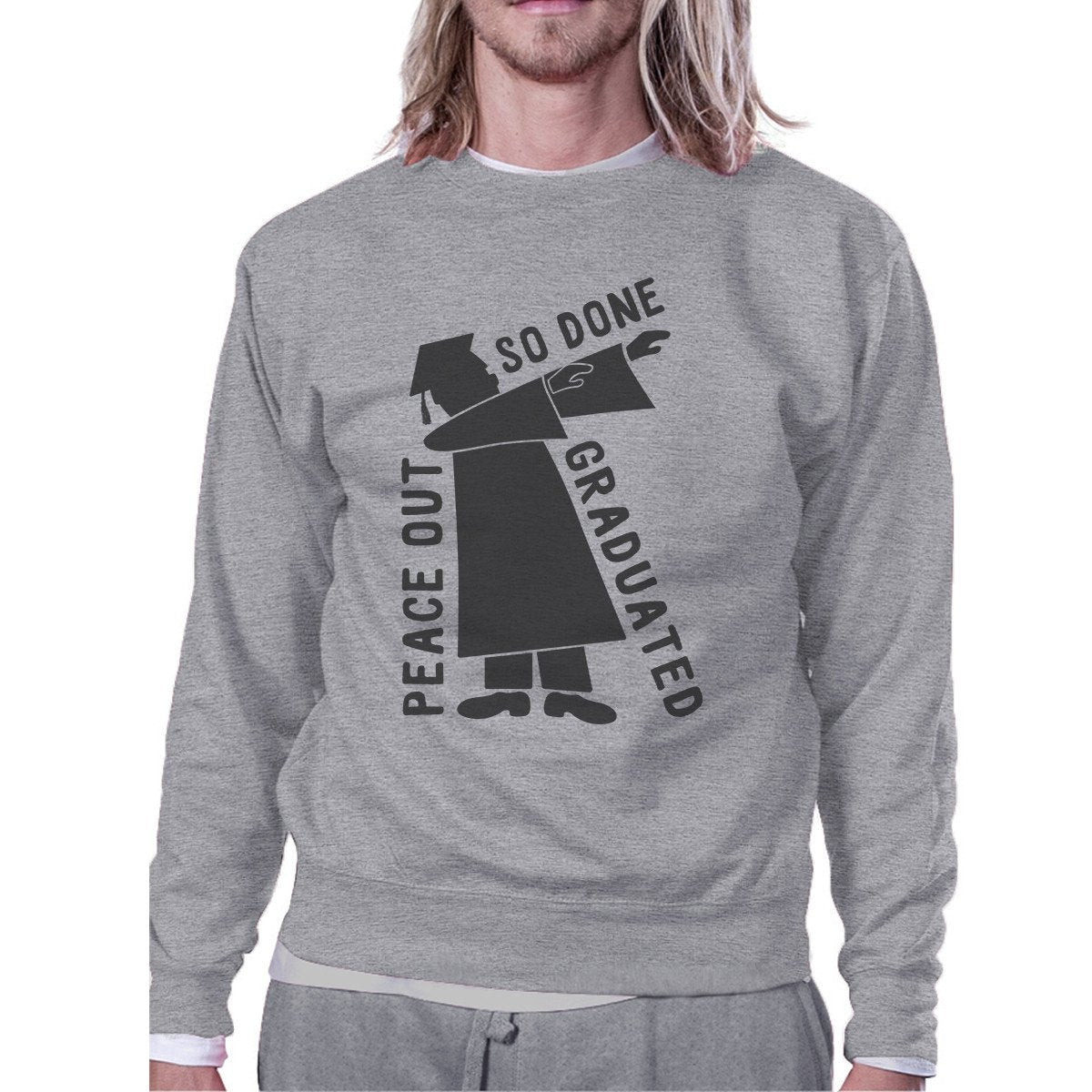 Graduated Dab Dance Grey Sweatshirt