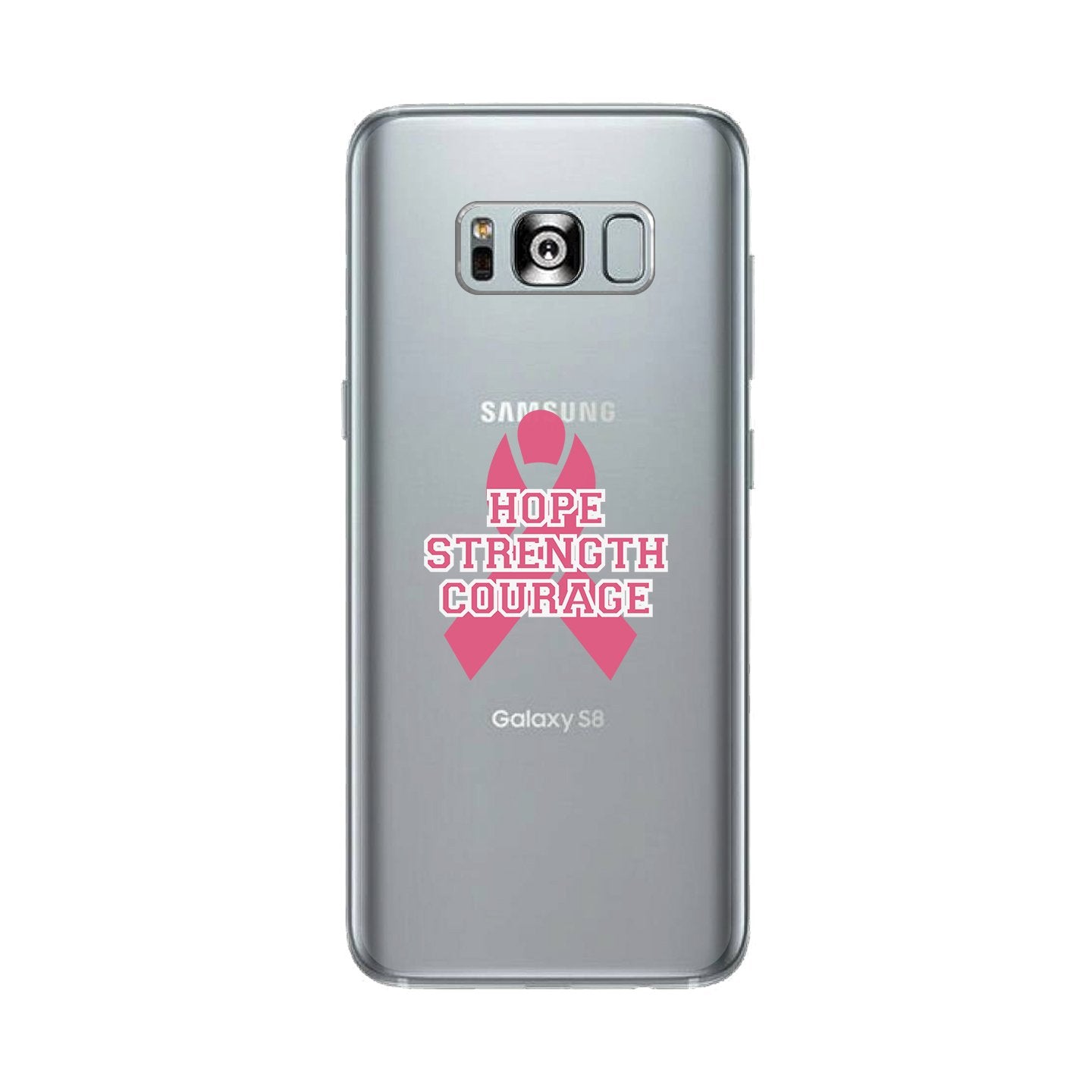Hope Strength Courage Clear Phone Case