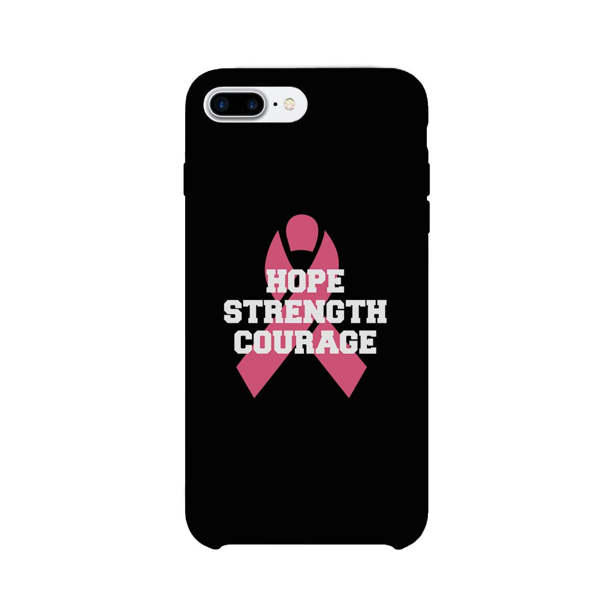 Hope Strength Courage Black Phone Case