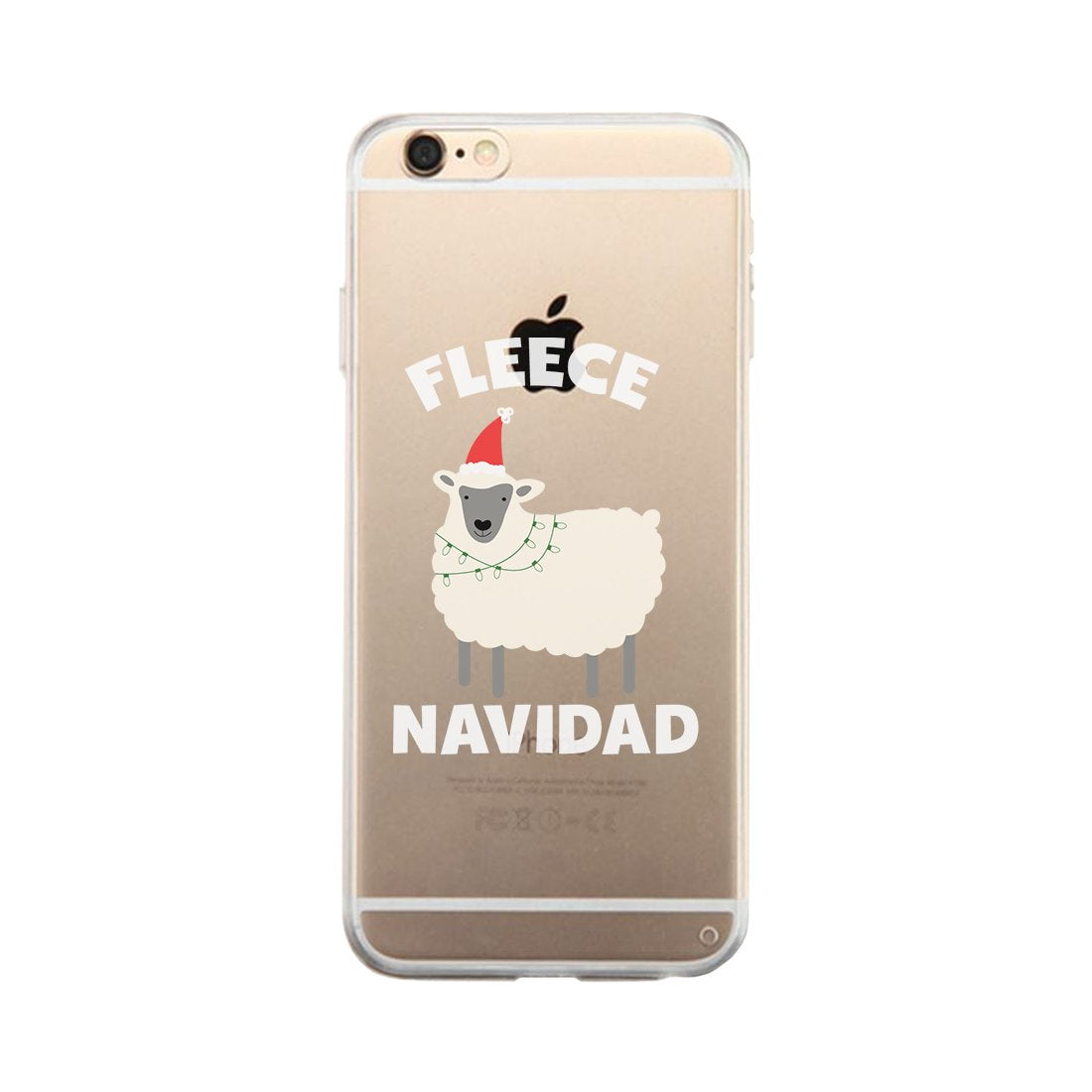 Fleece Navidad Clear Case Cute Christmas Phone Cover Gift For Teens