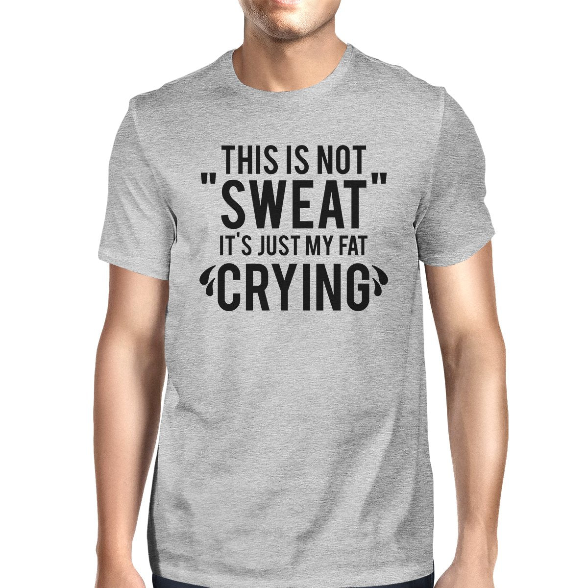 Fat Crying Mens Funny Workout Shirt Work Out Theme T-Shirt Gifts