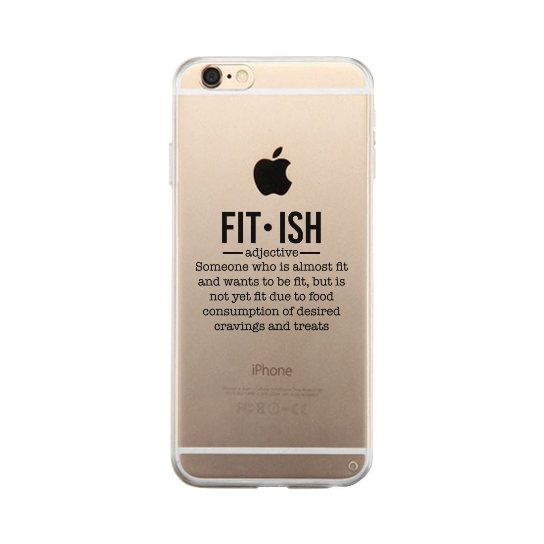 Fit-ish Clear Case Funny Workout Gift Phone Case Cute Gym Gifts