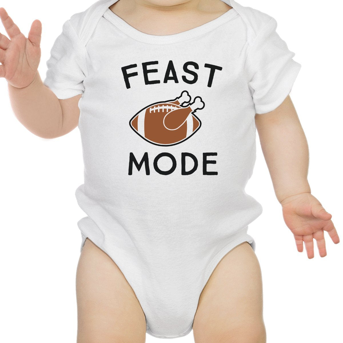 Feast Mode Baby White Bodysuit