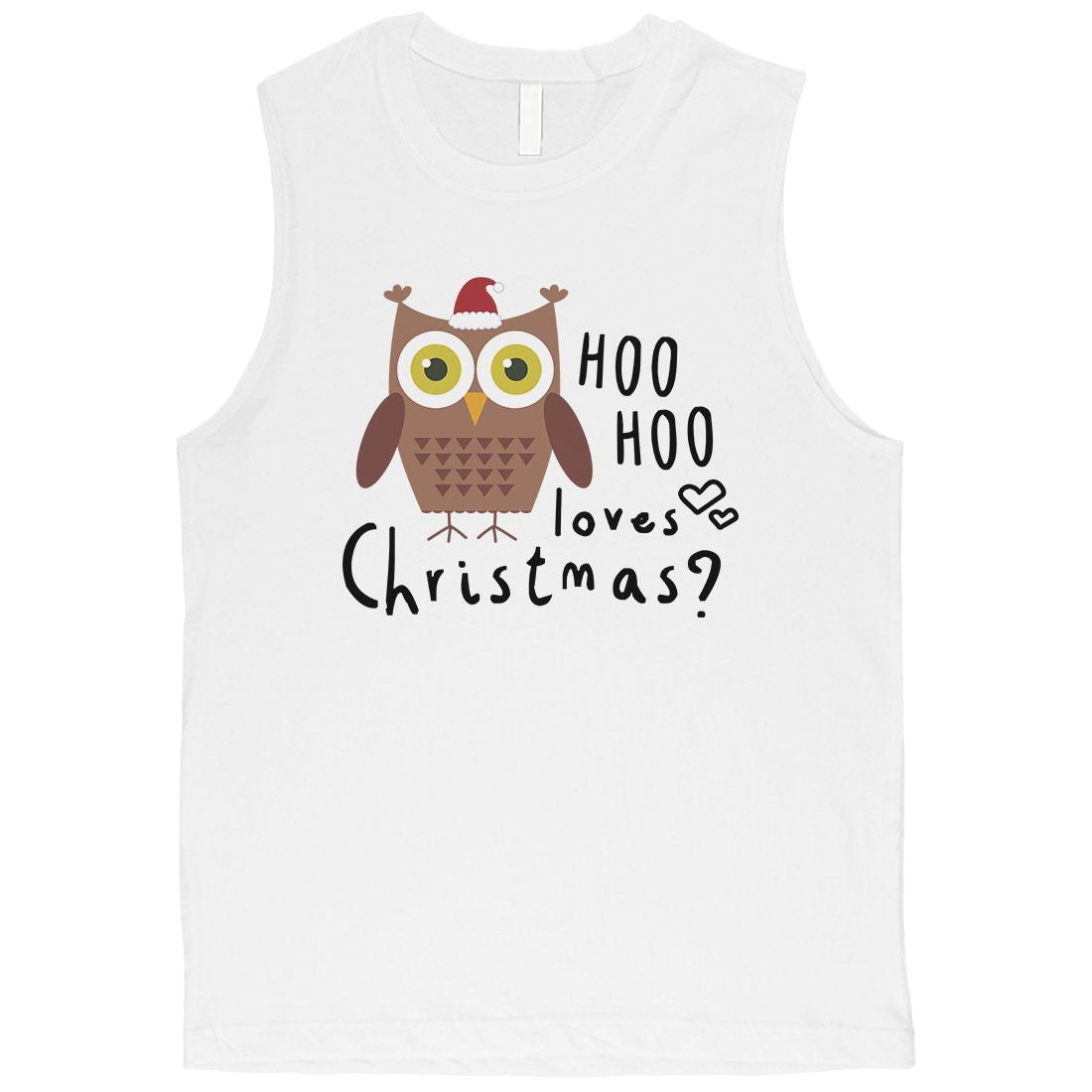 Hoo Christmas Owl Mens Muscle Shirt