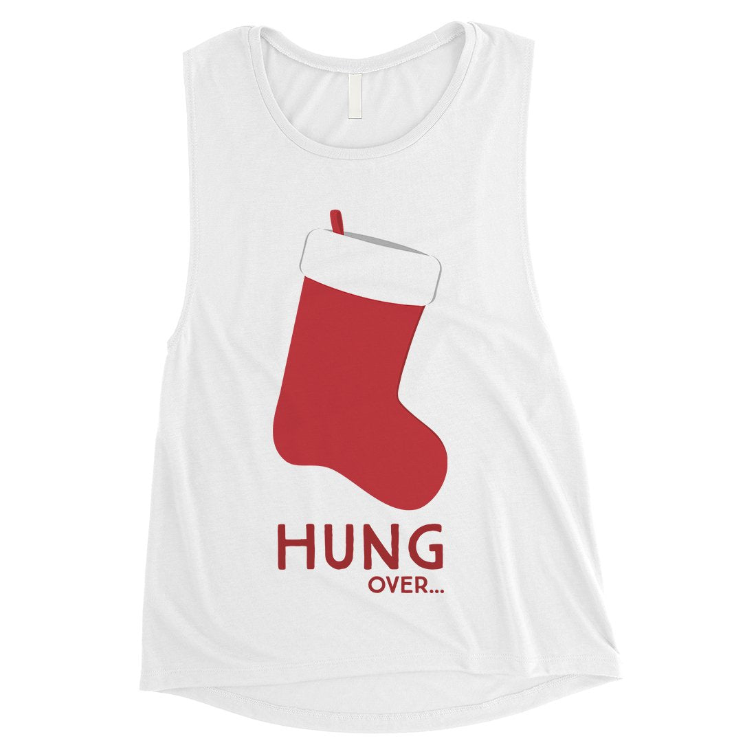 Hungover Christmas Stocking Womens Muscle Shirt
