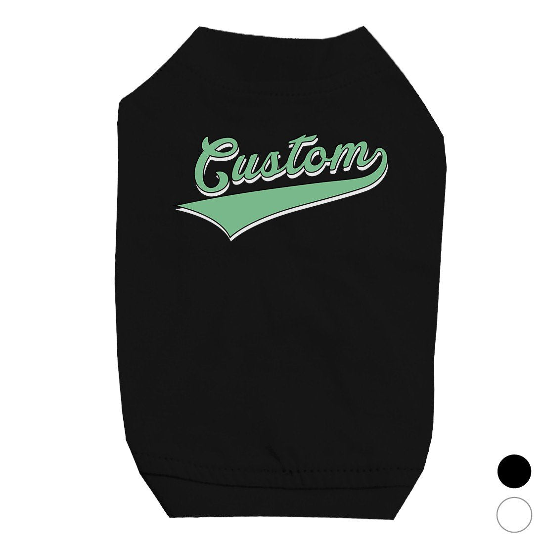 Green College Swoosh Prideful Personalized Pet Shirt for Small Dogs