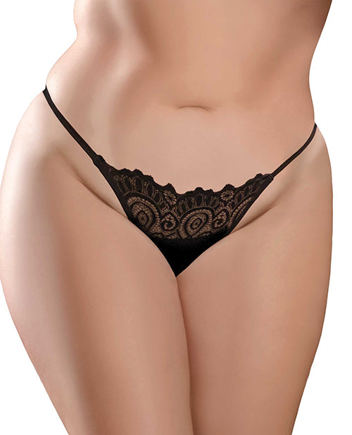 Hookup Panties Remote Lace Peek A Boo Black