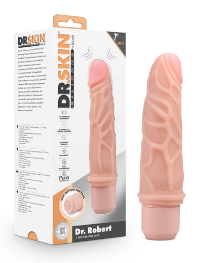 Dr. Skin Silicone Dr. - Inch Vibrating Dildo