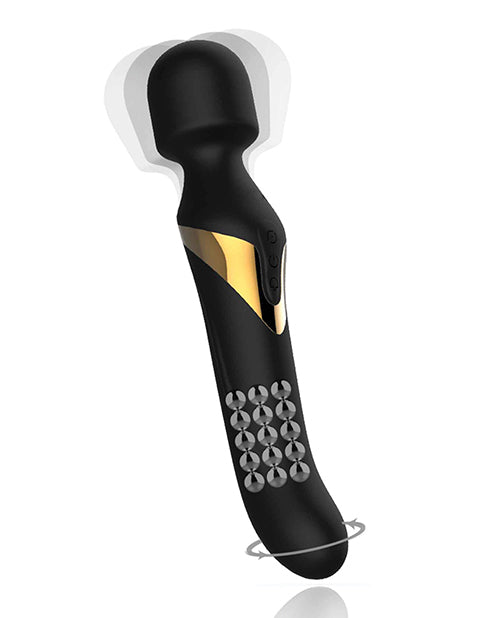 Dorcel Dual Orgasms Wand Vibrator - Black/gold