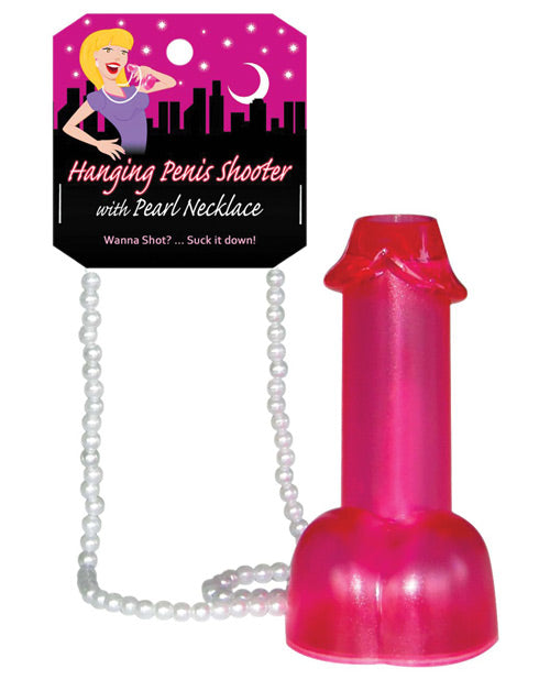 Hanging Penis Shooter W/pearl Necklace