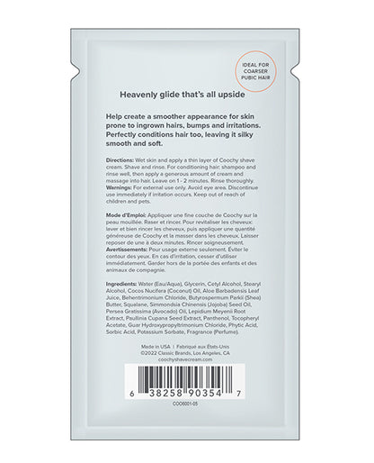 Coochy Ultra Hydrating Shave Cream Foil - .35 Oz Mango Coconut