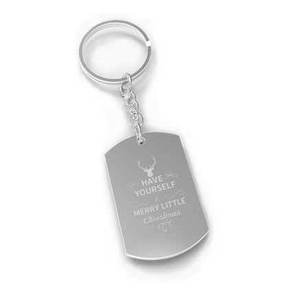 Have Yourself A Merry Little Christmas Silver Key Chain