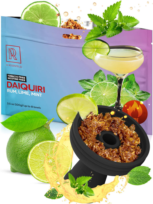 Daiquiri Hookah Flavors Nicotine Free   3.5 ounce   100 g (Rum   Lime   Mint)   Hookah Shisha Tobacco Free Molasses Hookah Tobacco & Nicotine Free Shisha with Shisha Hookah Flavors (Pack of 1)