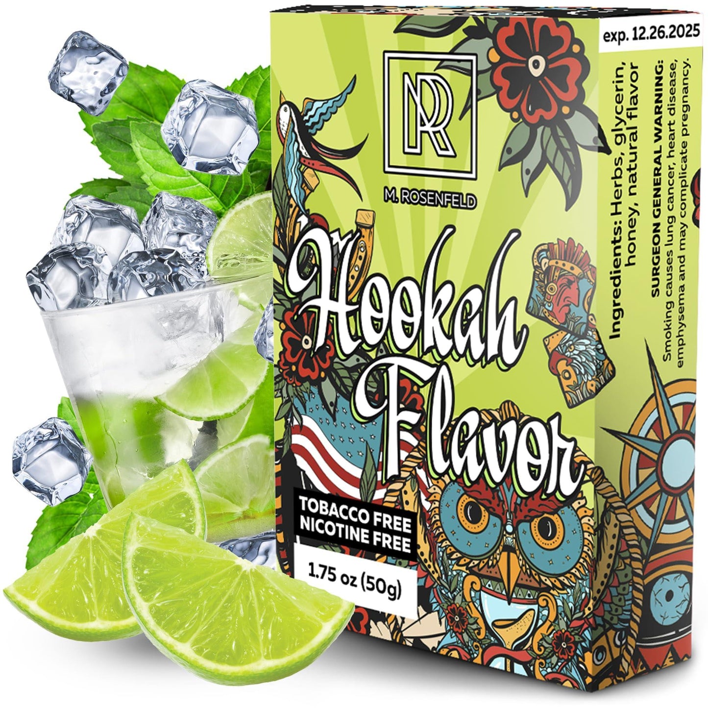 Hookah Flavor Caipirinha   176 ounce   (50 Gram)   Nicotine Free Herbal Hookah Shisha Tobacco Free Hookah Tobacco & Nicotine Free Shisha Caipirinha   Shisha Hookah Flavors