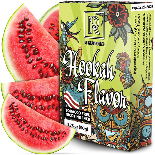 Hookah Flavors Sweet Watermelon   176 ounce (50 gram)   Hookah Shisha Tobacco Free Molasses Hookah Tobacco & Nicotine Free Sweet Watermelon Shisha with Real Organic Shisha Hookah Flavors Sweet Watermelon
