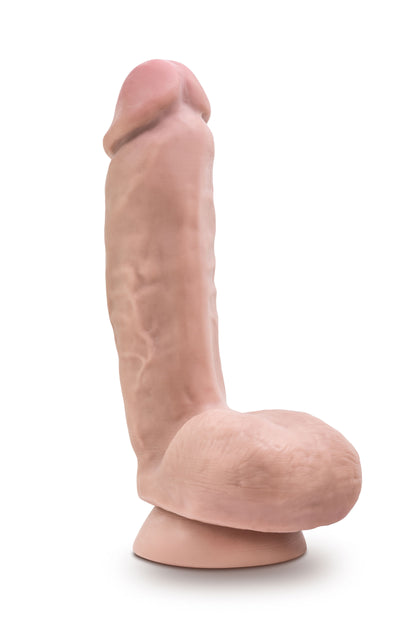 Dr. Skin Plus - 8 Inch Thick Poseable Dildo With Squeezable Balls