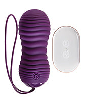 Evolved Eager Egg Vibrating & Thrusting Egg W/remote - Purple