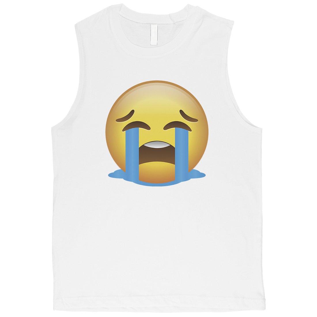 Emoji-Crying Mens Bitter Hurting Sad Halloween Costume Muscle Shirt