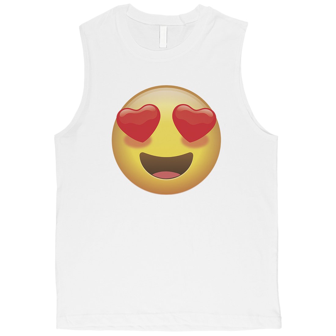 Emoji-Heart Eyes Mens Cute Adorable Thoughtful Muscle Shirt Gift