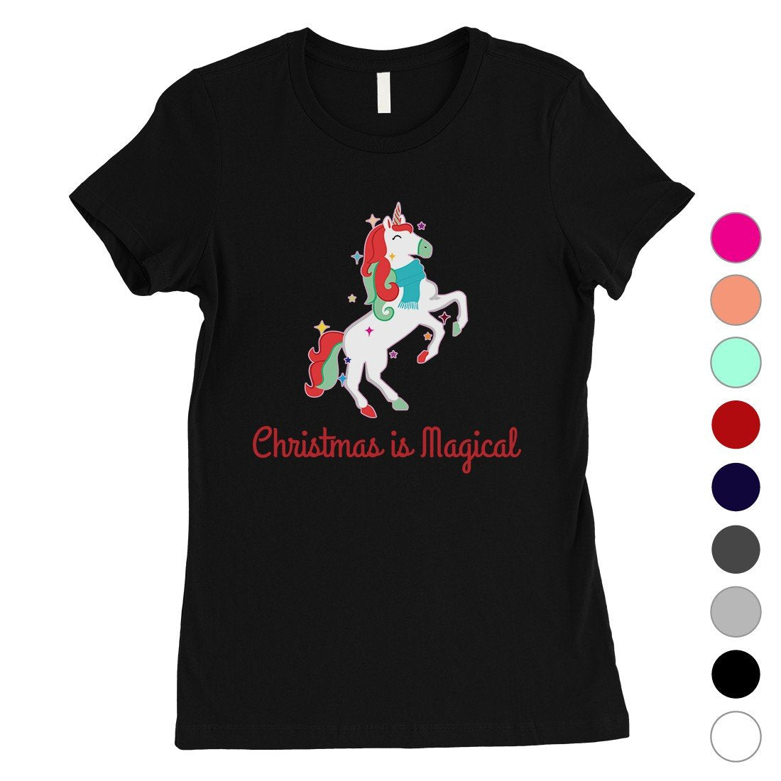 Christmas Magical Unicorn Womens Shirt