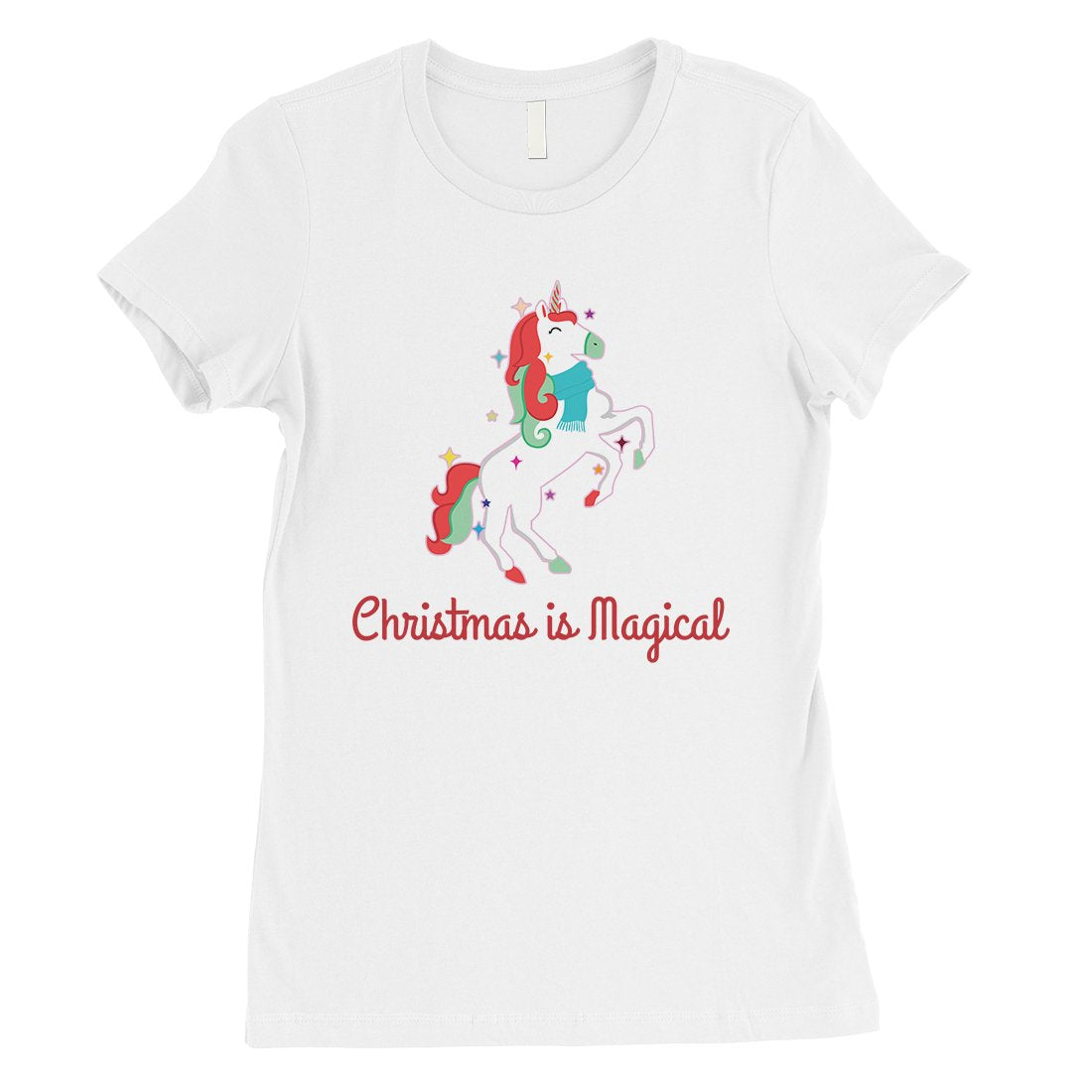 Christmas Magical Unicorn Womens Shirt