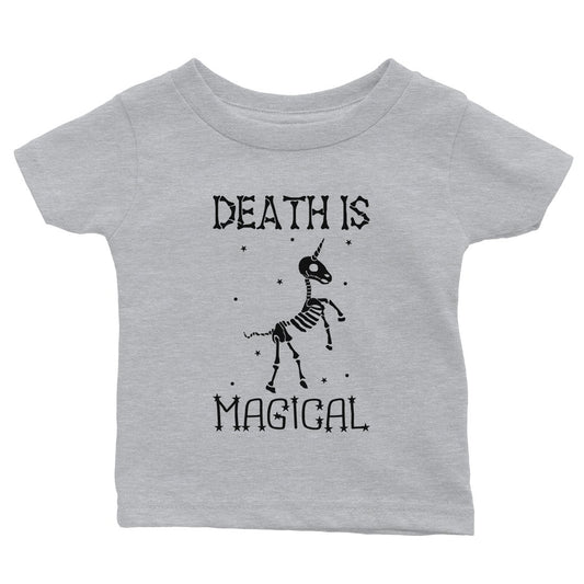Death is Megical Unicorn Skeleton Funny Halloween Baby Gift Tee