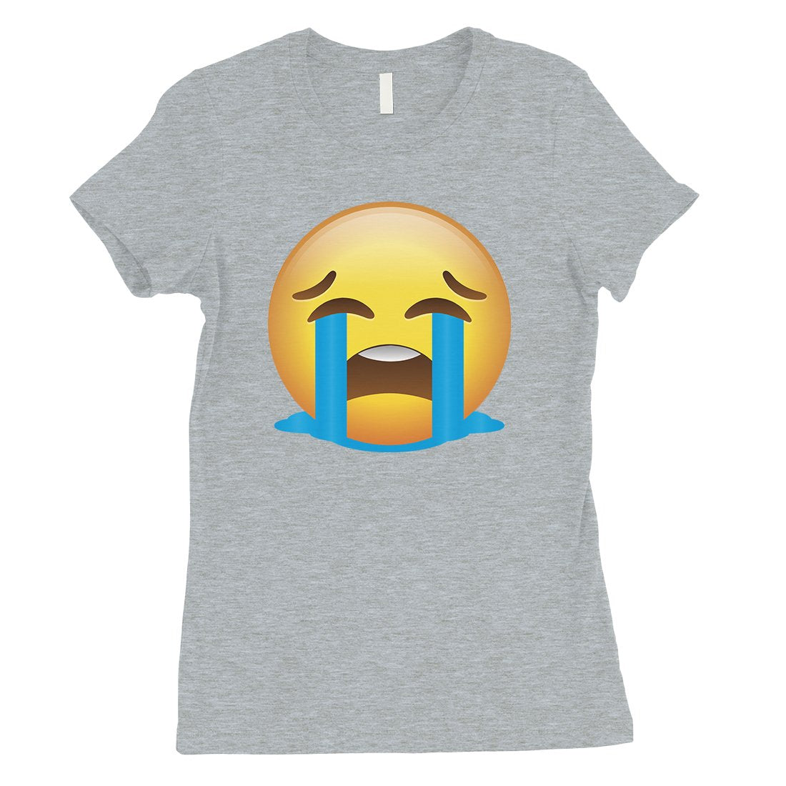 Emoji-Crying Womens Silly Bawling Perfect Halloween Costume T-Shirt