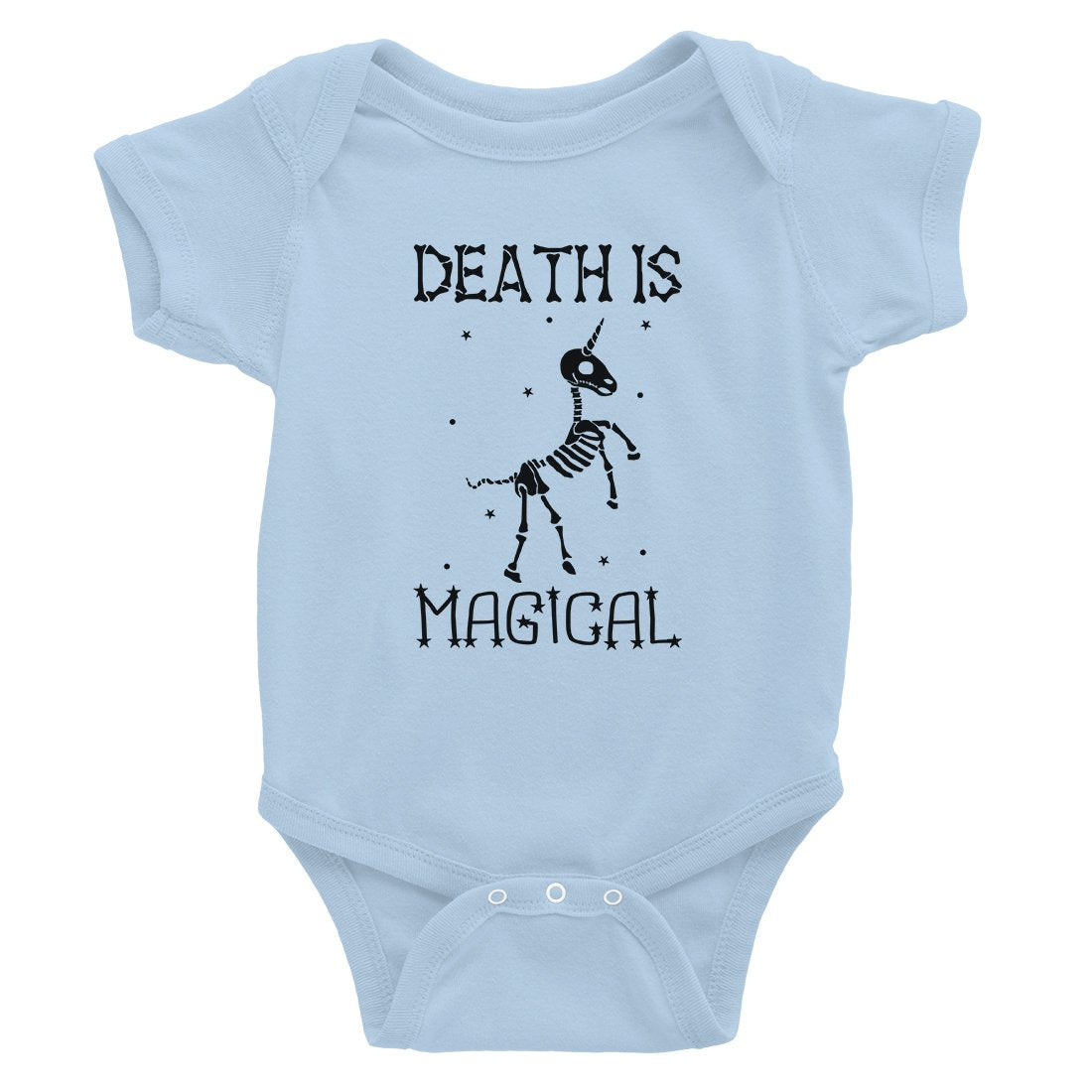 Death is Megical Unicorn Skeleton Halloween Baby Bodysuit Gift