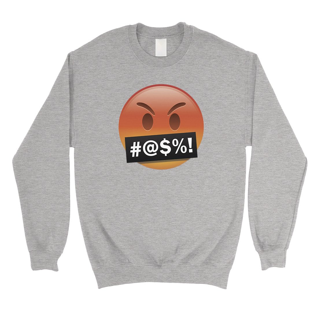 Emoji-Angry Unisex Crewneck Sweatshirt Perfect Funny Halloween Gift