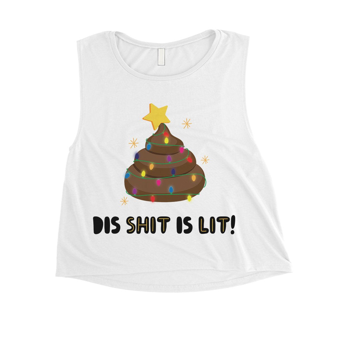 Dis Shit Is Lit Poop Womens Crop Top