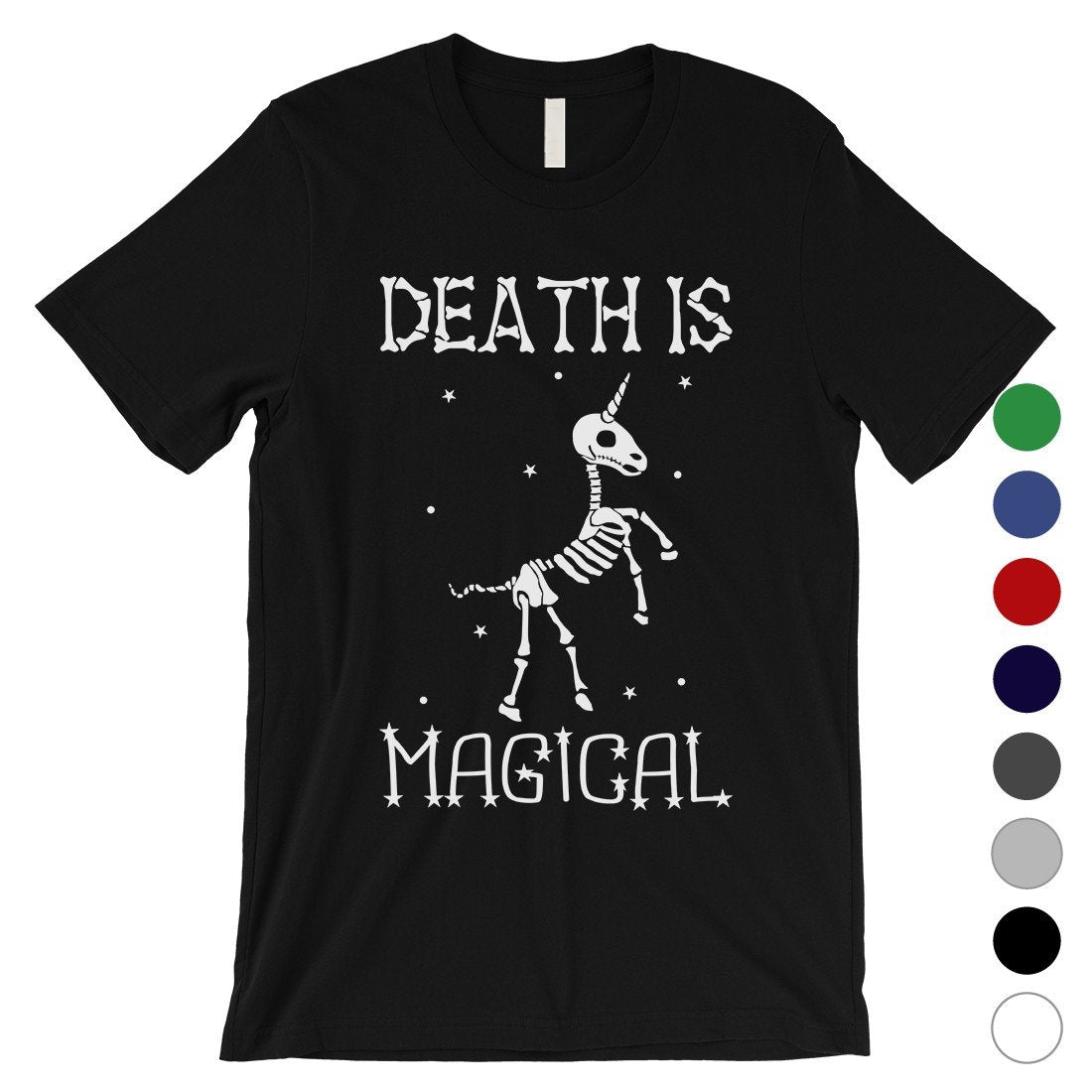 Death is Megical Unicorn Skeleton Funny Halloween Mens T-Shirt