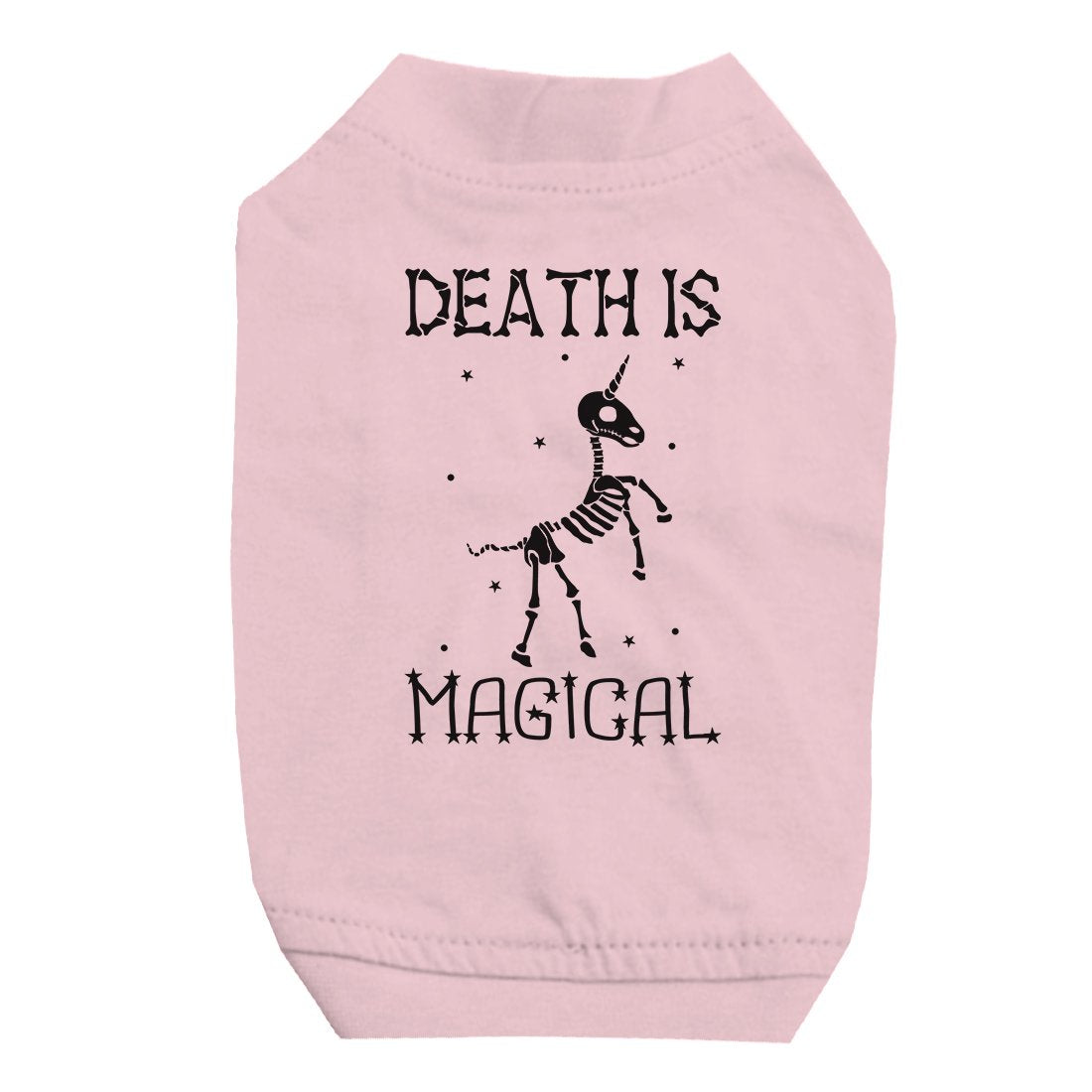 Death is Megical Unicorn Skeleton Funny Pet Shirt for Small Dogs