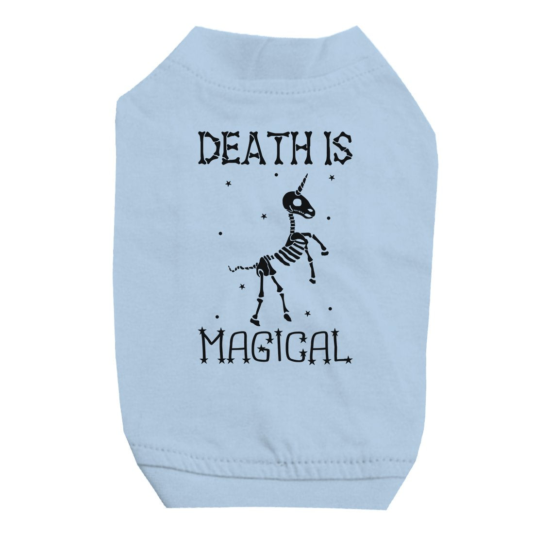 Death is Megical Unicorn Skeleton Funny Pet Shirt for Small Dogs
