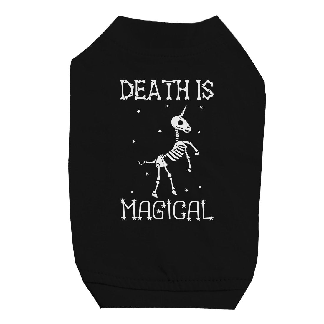 Death is Megical Unicorn Skeleton Funny Pet Shirt for Small Dogs