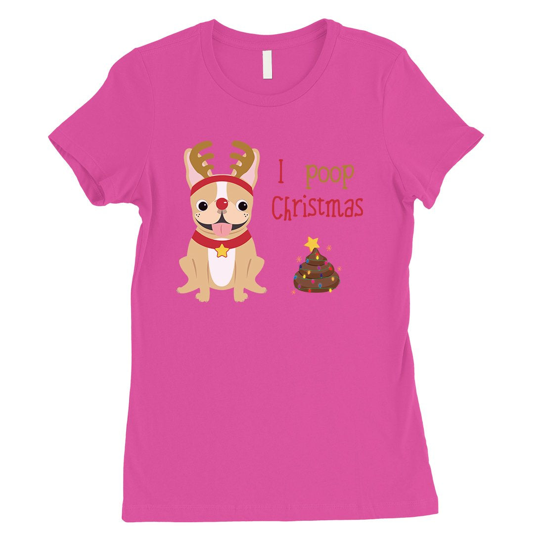 Frenchie Christmas Poop Womens Shirt