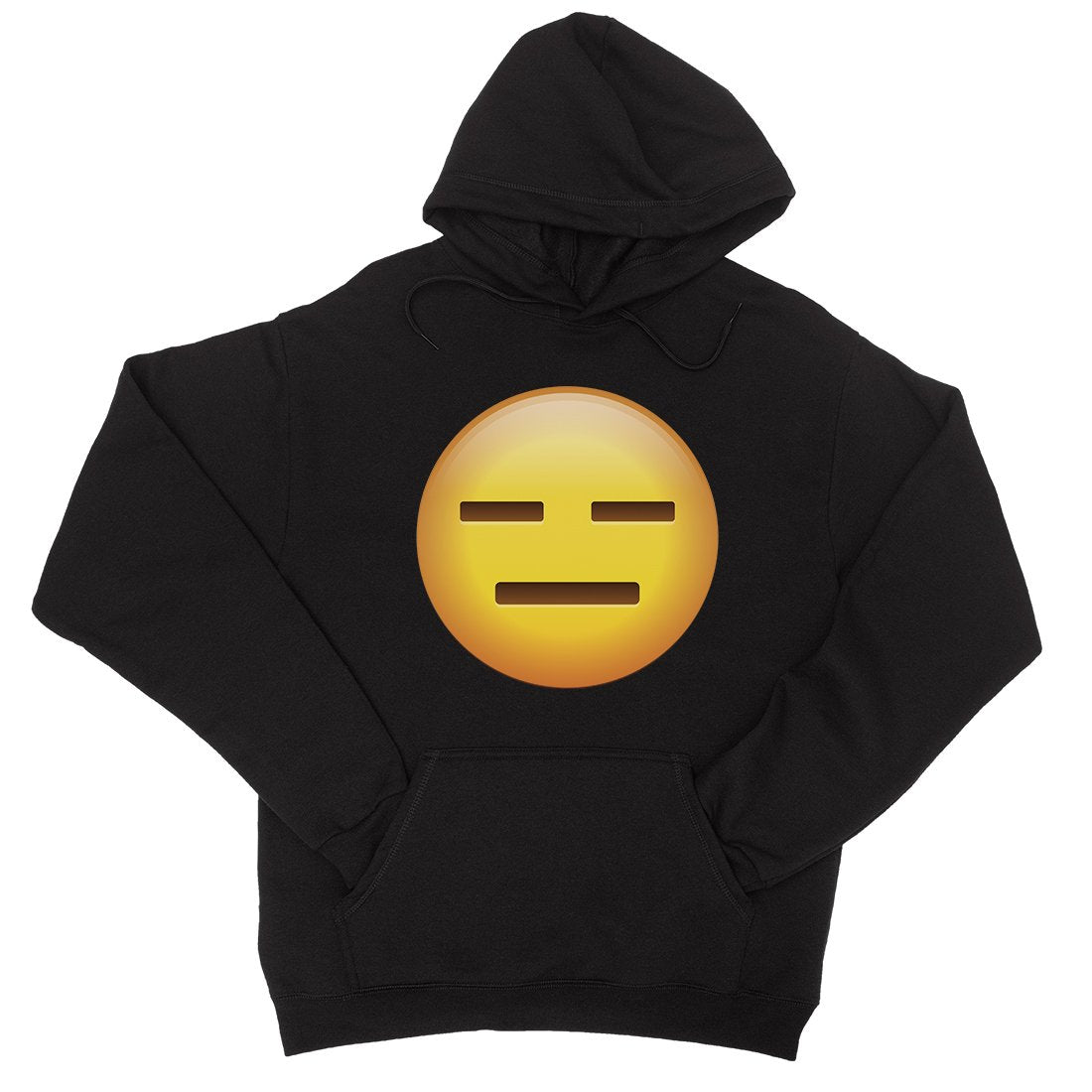Emoji-Emotionless Unisex Pullover Hoodie Simpele Basic Friend Gift