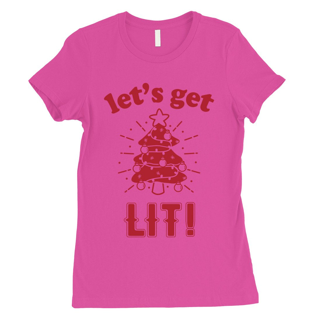 Get Lit Christmas Tree Womens Shirt