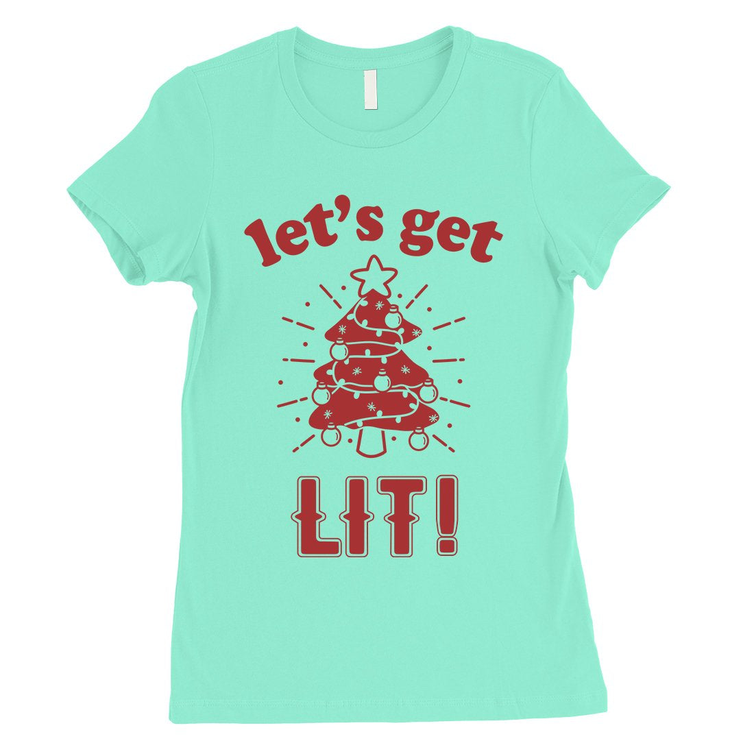 Get Lit Christmas Tree Womens Shirt