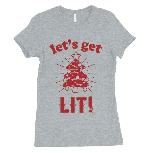 Get Lit Christmas Tree Womens Shirt